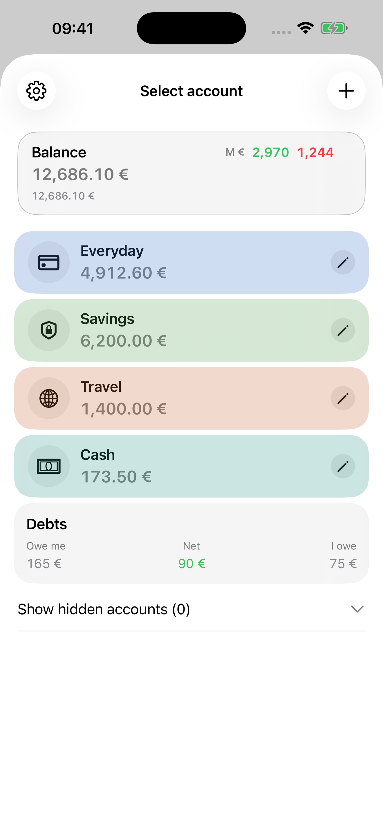 Your accounts, together